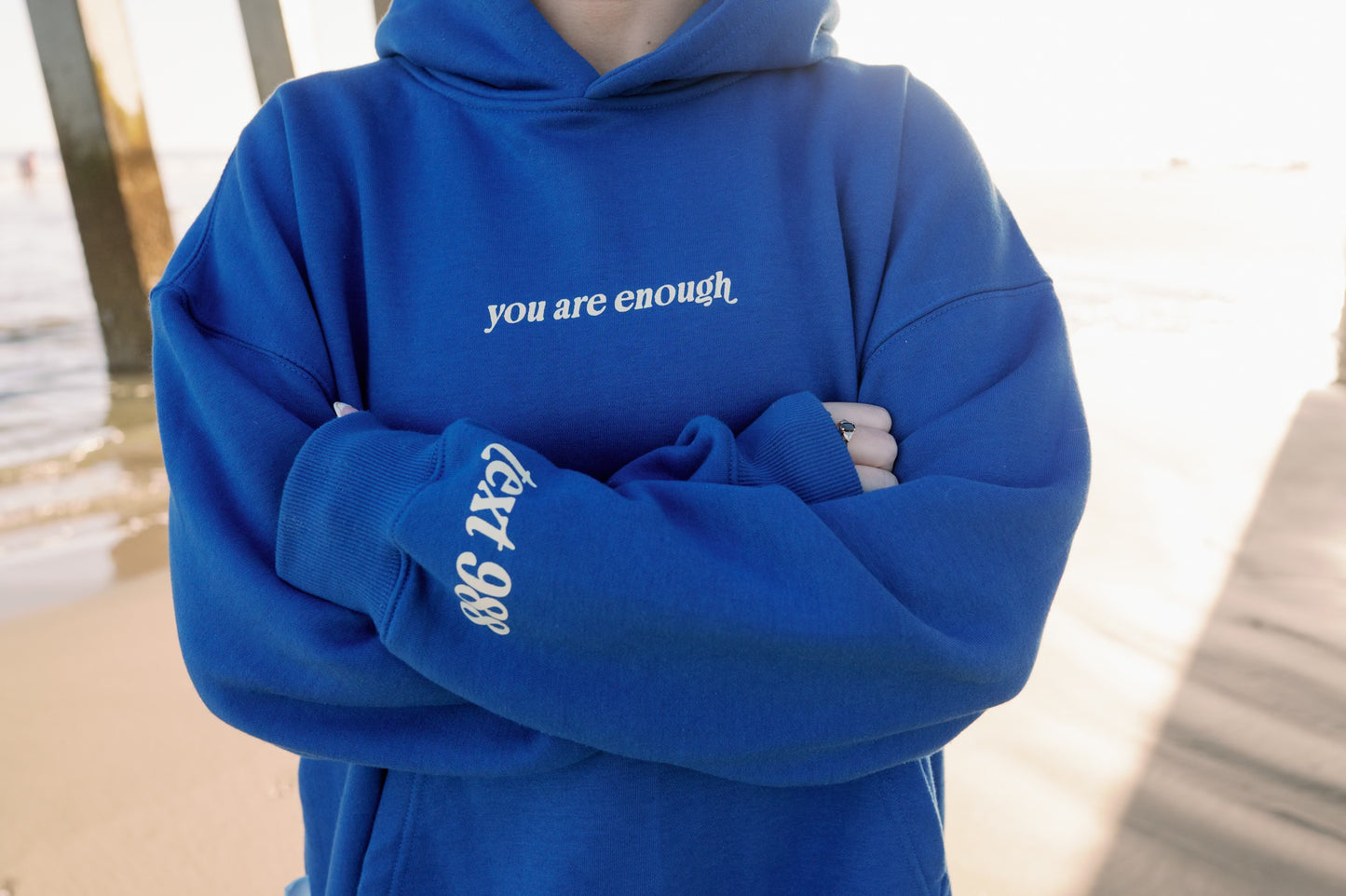 "If You Need A Sign" Hoodie Blue
