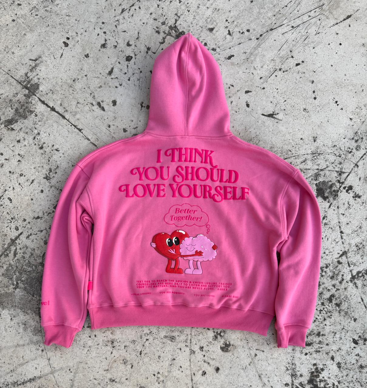 You Are Enough Pink Hoodie