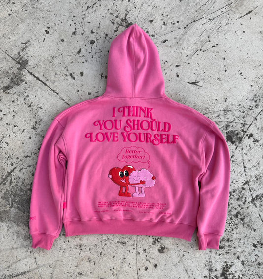 You Are Enough Pink Hoodie